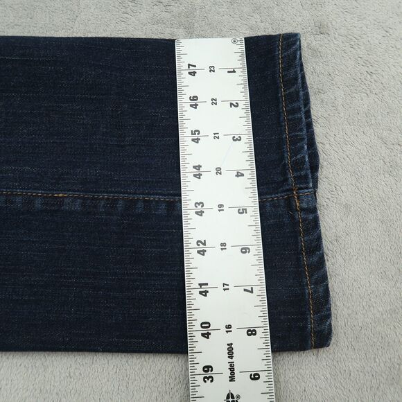 Chico's Platinum Jeans Women's 1S US-8 Short Blue Mid-Rise Boot Leg 29" Inseam - Picture 5 of 16